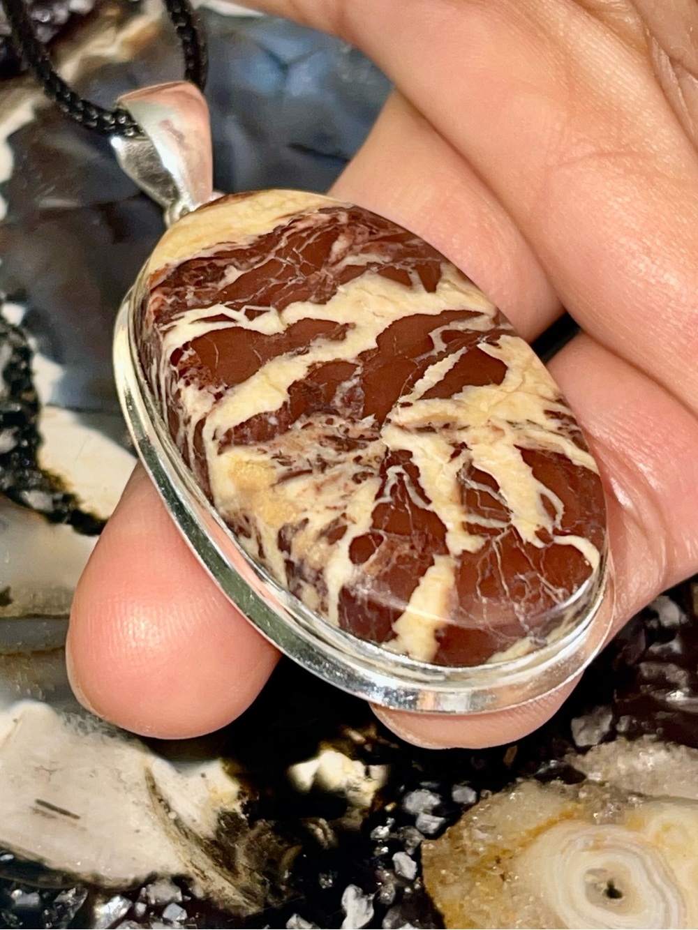 Coco Nova Coconut Jasper Pendant 2 1/2”